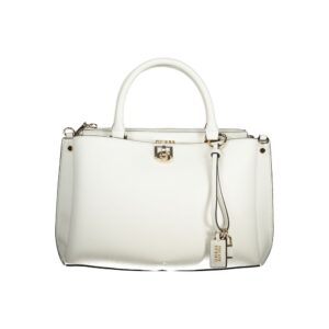 White Polyurethane Women Handbag