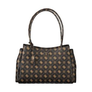 Marrone Polyurethane Women Handbag