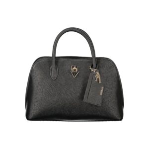 Black Polyurethane Women Handbag