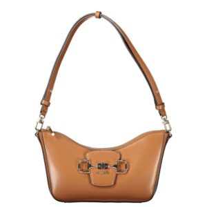 Marrone Polyurethane Women Handbag