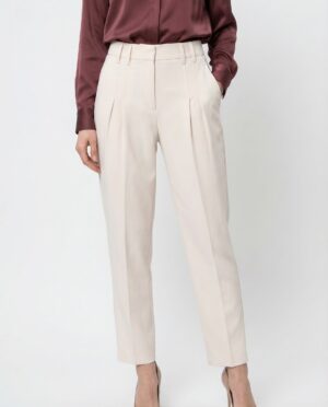 Gray Cotton Casual Pants