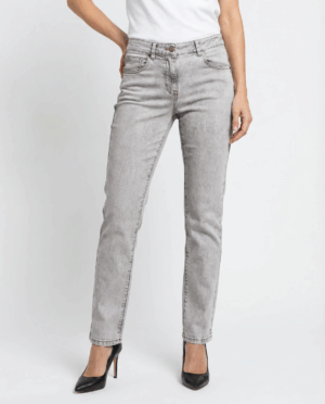 Blue Cotton Straight-Leg Jeans