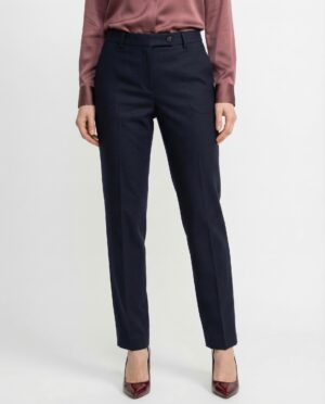 Blue Cotton Dress Pants