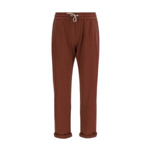 Bordeaux Cotton Casual Pants