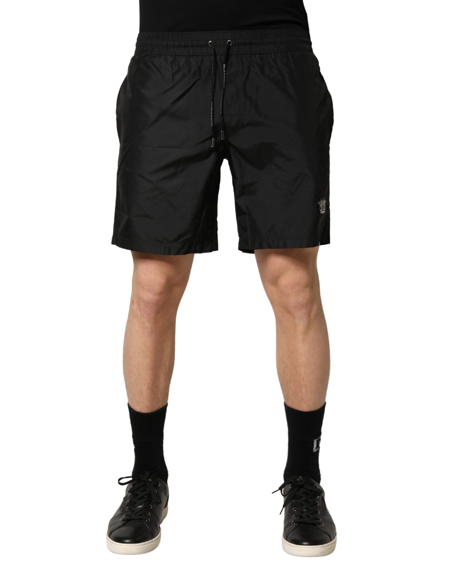 Dolce & Gabbana - Black Polyester Drawstring Men Shorts Swimwear