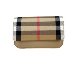 Burberry Small Leather Madison Crossbody Check Bag