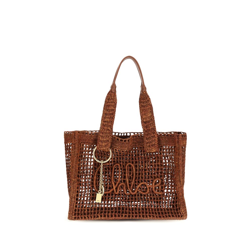 Chloé - Brown Raffia Shoulder Bag