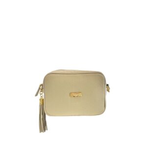 Beige Cowhide Crossbody Bag