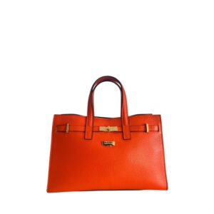 Orange Cowhide Shoulder Bag