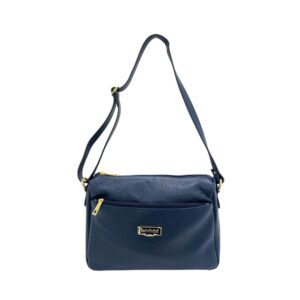 Blue Cowhide Crossbody Bag