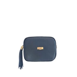 Blue Cowhide Crossbody Bag