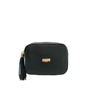 Black Cowhide Crossbody Bag