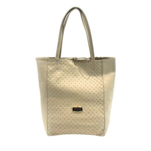 Beige Cowhide Clutch Bag