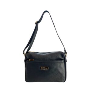 Black Cowhide Crossbody Bag