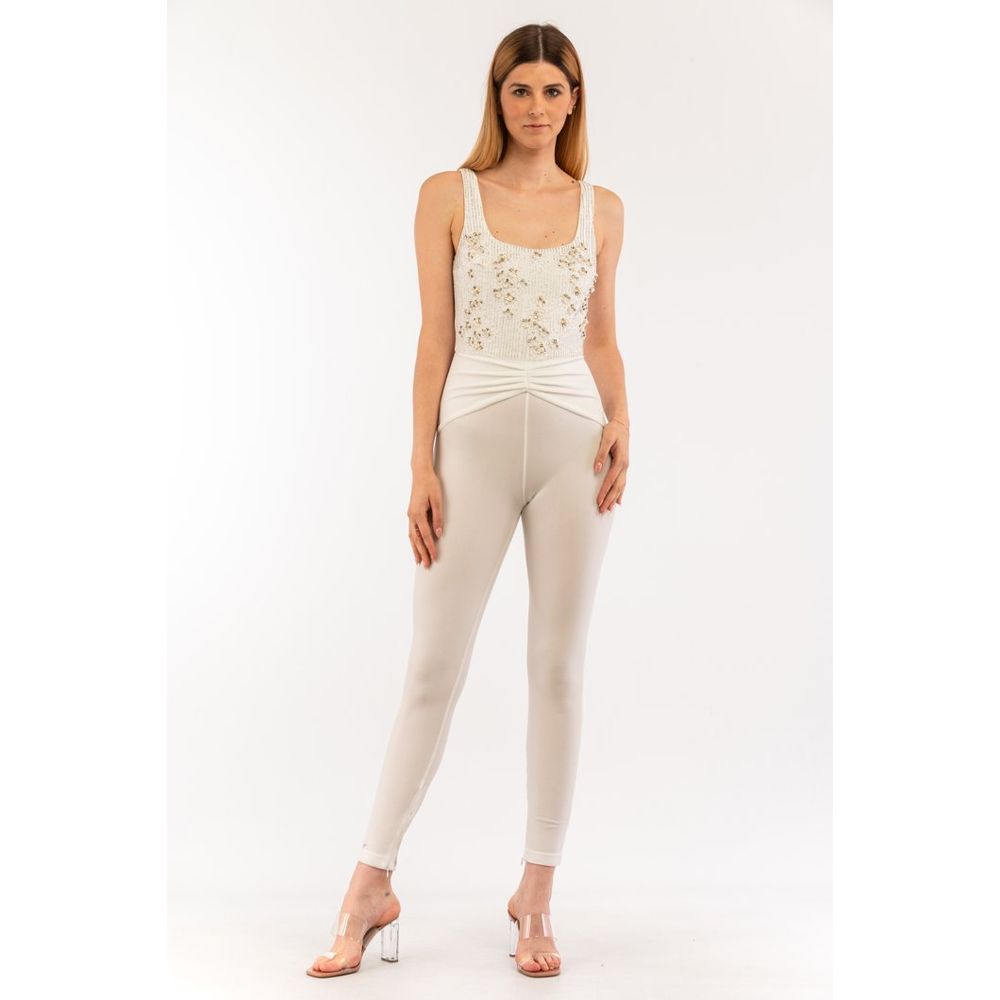 Elisabetta Franchi - Beige Polyester Jumpsuit