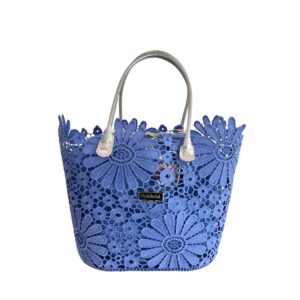 Blue PU Women Handbag