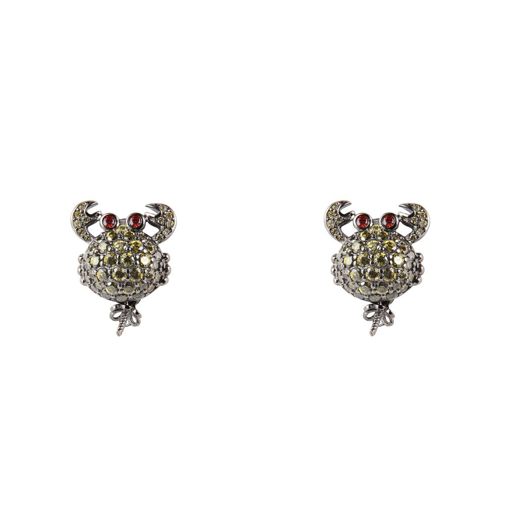 Lancaster - Black Silver Earrings