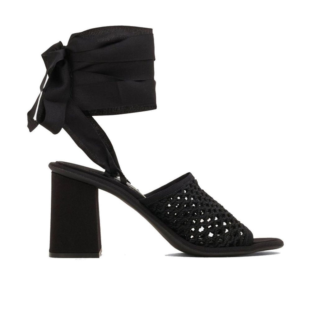Miu Miu - Black Fabric Platform Sandals