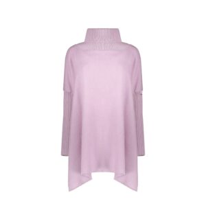 Purple Virgin Wool Poncho