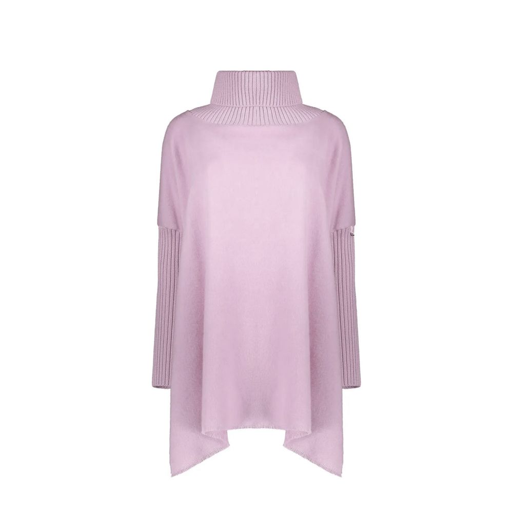 Herno - Purple Virgin Wool Poncho