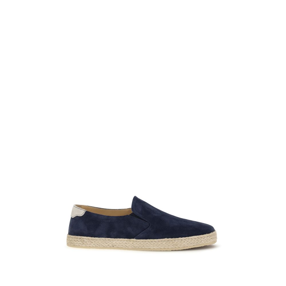 Brunello Cucinelli - Blue Calf Leather Bos Taurus Espadrilles