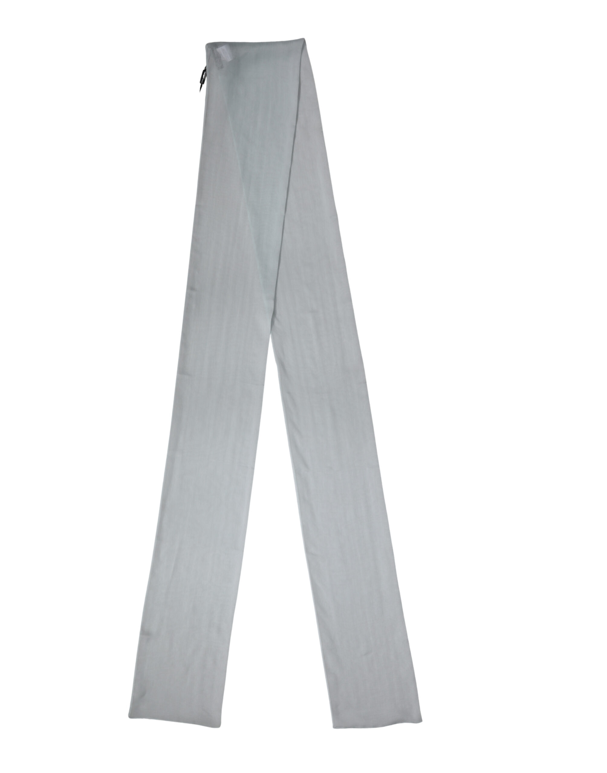 Dolce & Gabbana - Light Blue Silk Sash Wrap Foulard 294.5cm x 19cm Scarf