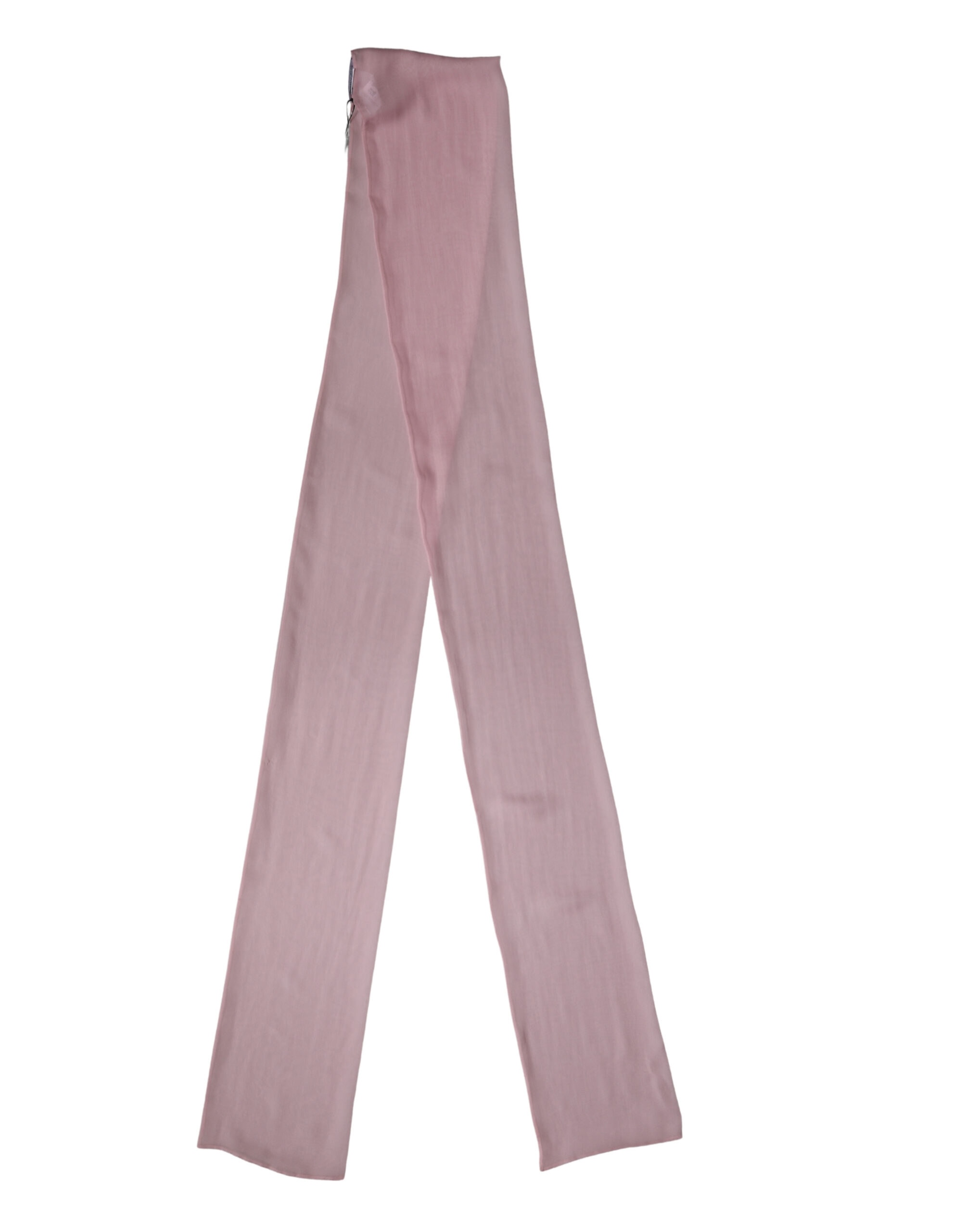 Dolce & Gabbana - Pink Silk Sash Wrap Shawl Foulard 291cm x 19cm Scarf
