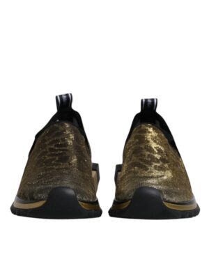 Gold Glitter Leopard Sorrento Sneakers Shoes