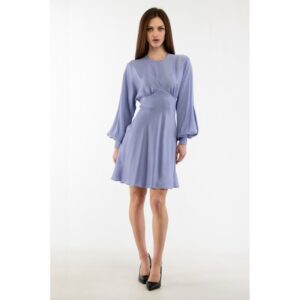 Purple Marabou Casual Dress