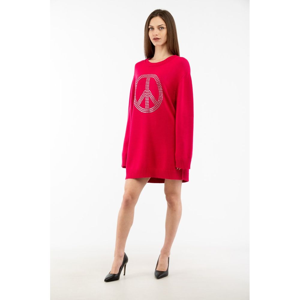 Moschino - Fuchsia Wool Casual Dress