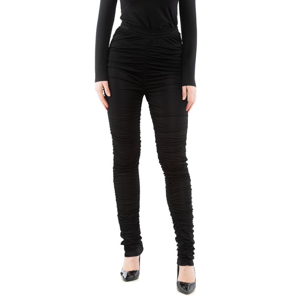 Moschino - Black Viscose Casual Pants