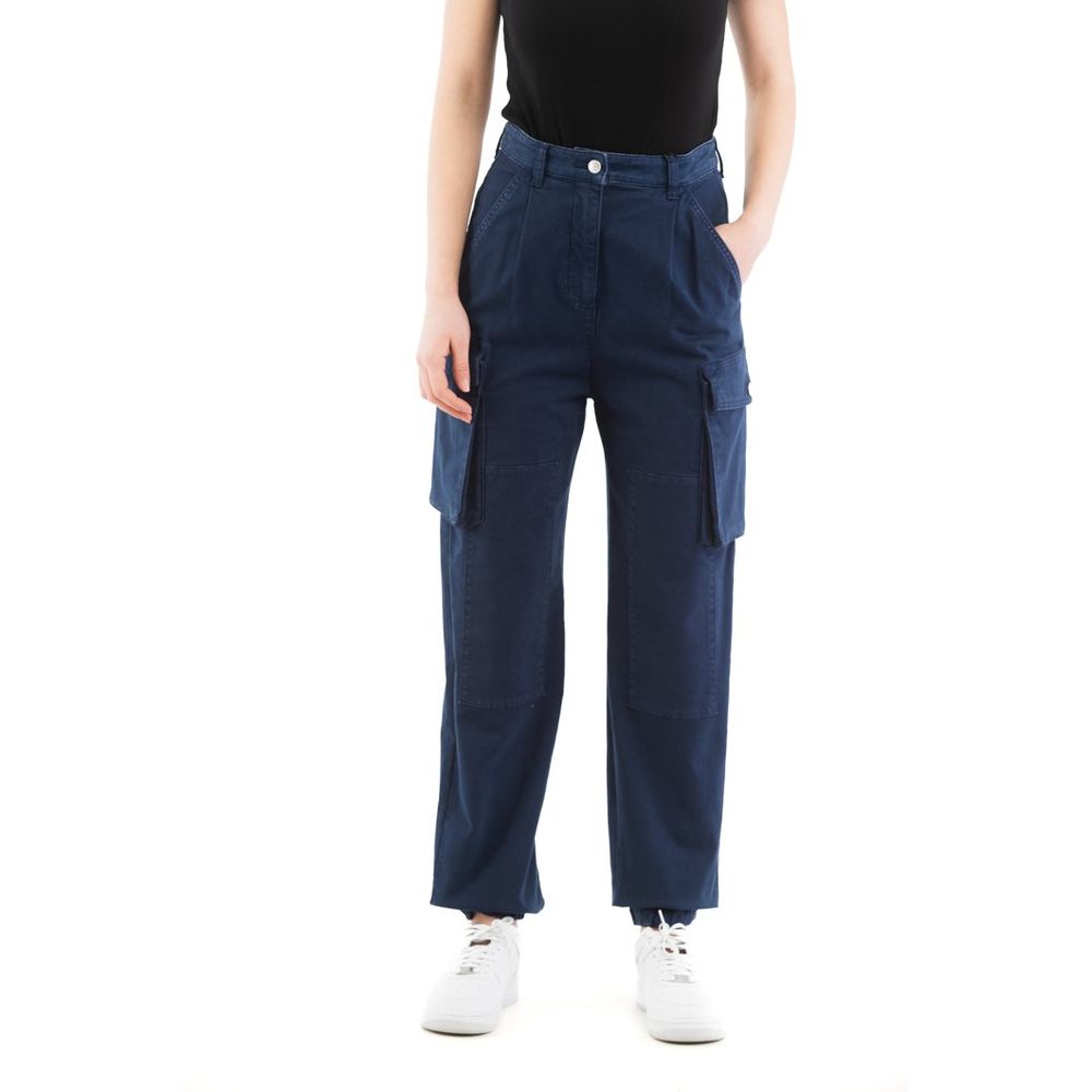 Moschino - Blue Cotton Cargo Pants