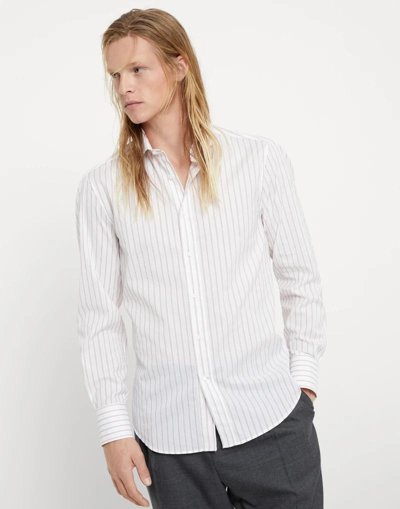 Brunello Cucinelli - Purple Cotton Shirt