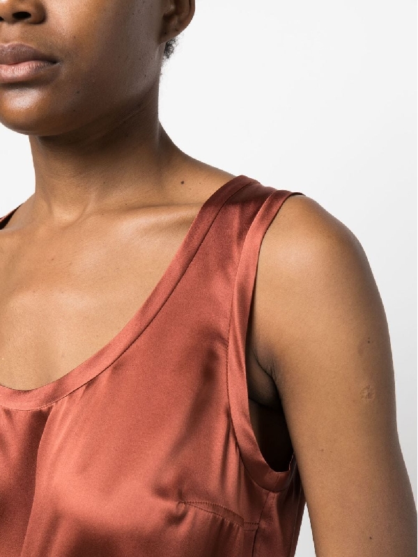 Brunello Cucinelli - Brown Silk T-Shirt