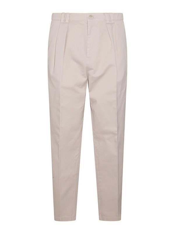 Brunello Cucinelli - Beige Cotton Casual Pants