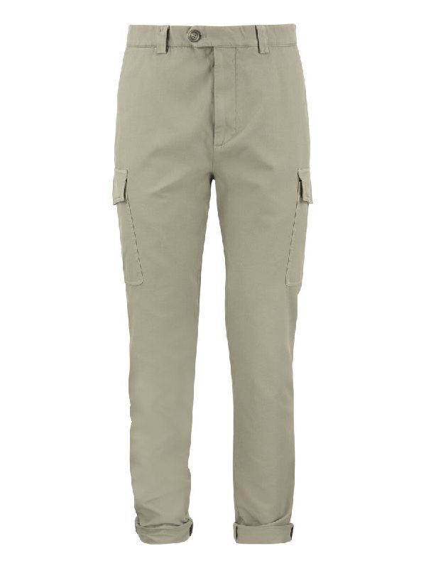 Brunello Cucinelli - Bicolor Cotton Cargo Pants