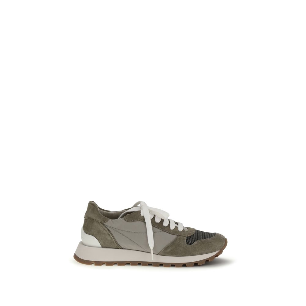 Brunello Cucinelli - Bicolor Calf Leather Bos Taurus Athletic Sneakers