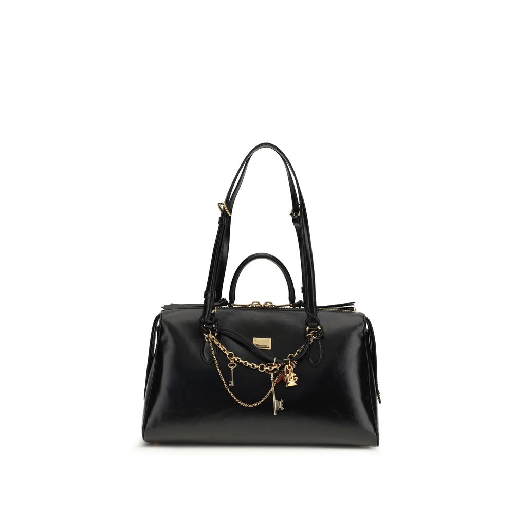 Dolce & Gabbana - Black Calf Leather Bos Taurus Shoulder Bag