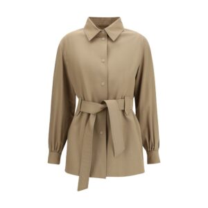 Brown Wool Oves Aries Sleveless Jacket