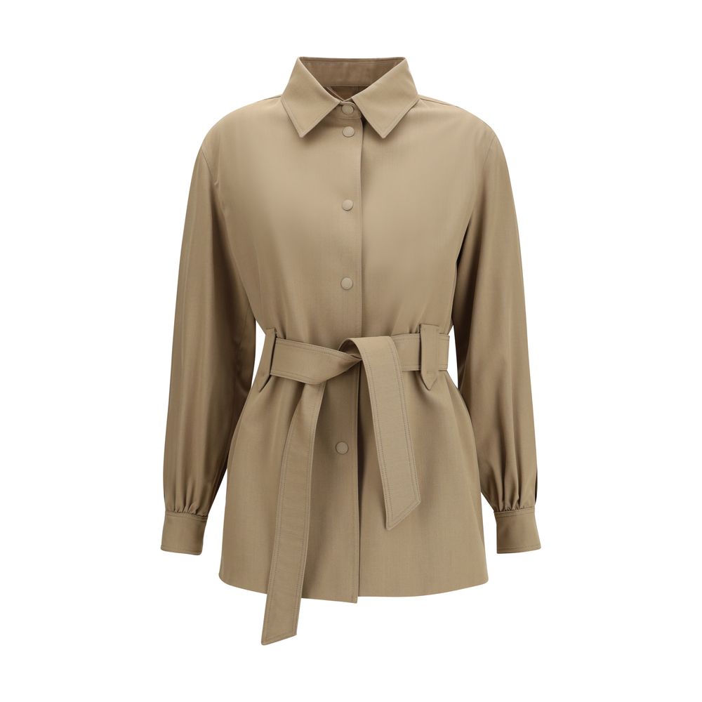 Max Mara - Brown Wool Oves Aries Sleveless Jacket