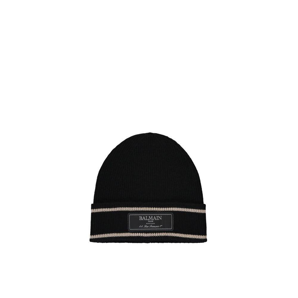 Balmain - Black Merino Wool Beanie