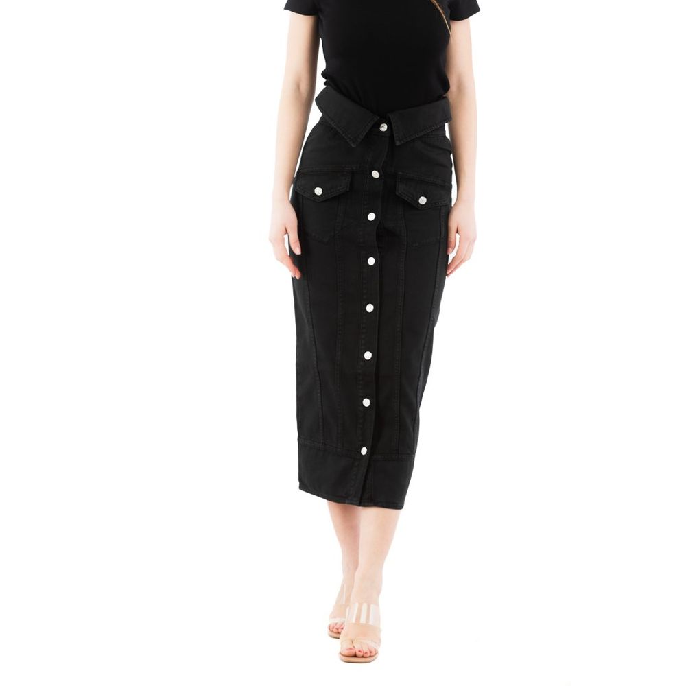 Moschino - Black Cotton Midi Skirt