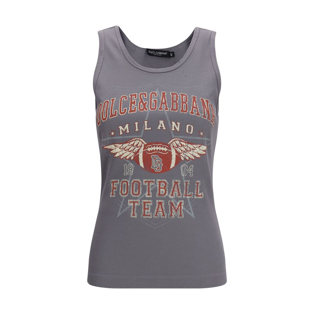 Dolce & Gabbana - Gray Cotton Tank Tops