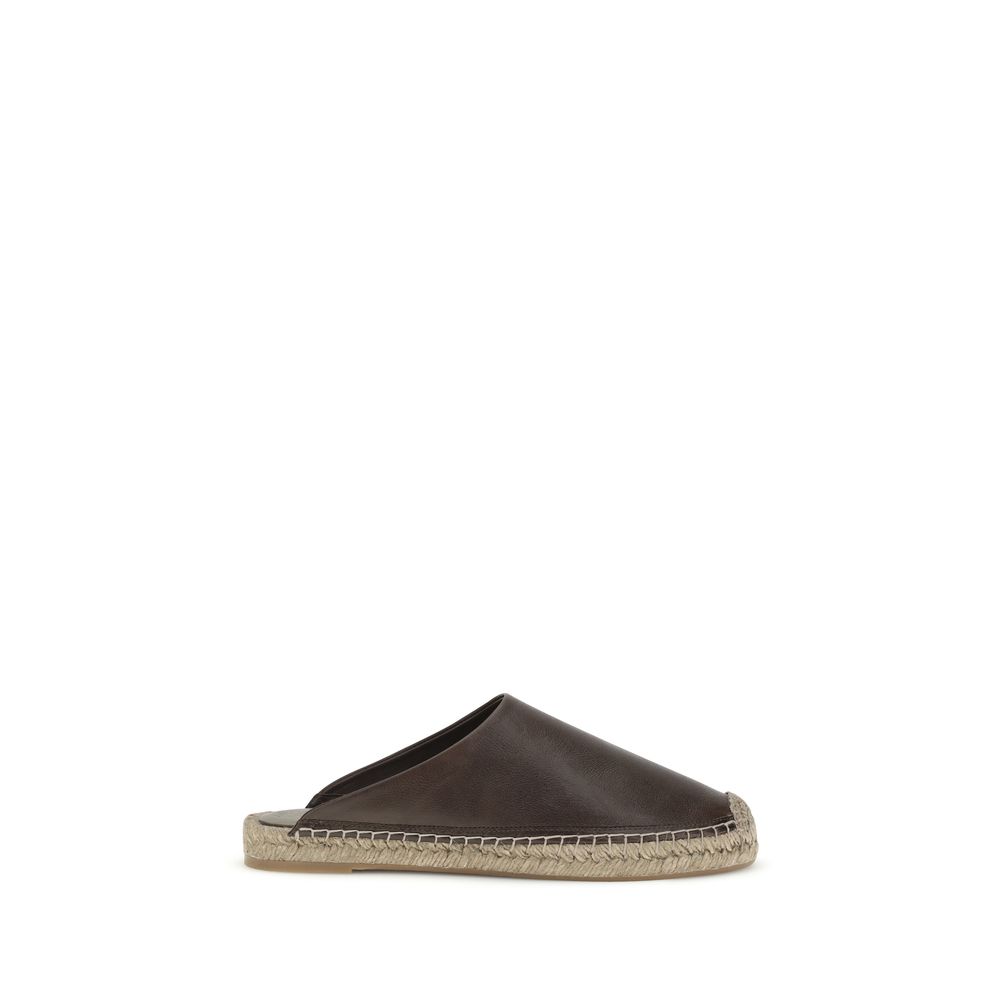 Brunello Cucinelli - Brown Calf Leather Bos Taurus Espadrilles