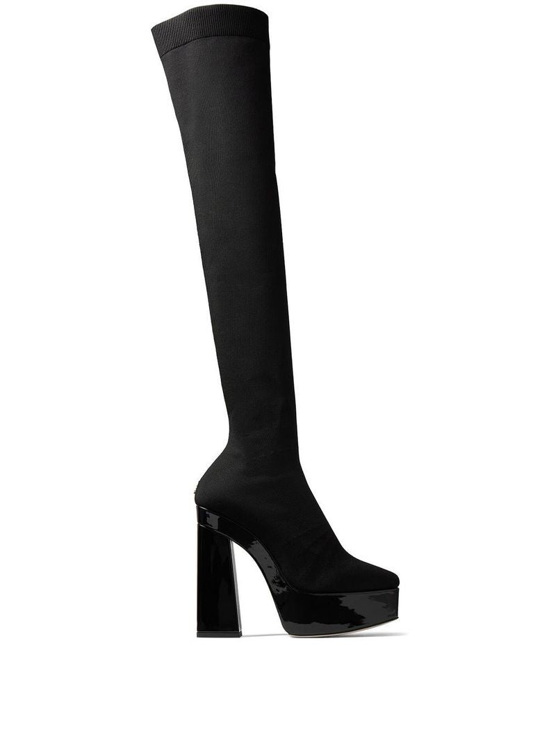 Jimmy Choo - Black Fabric Over The Knee