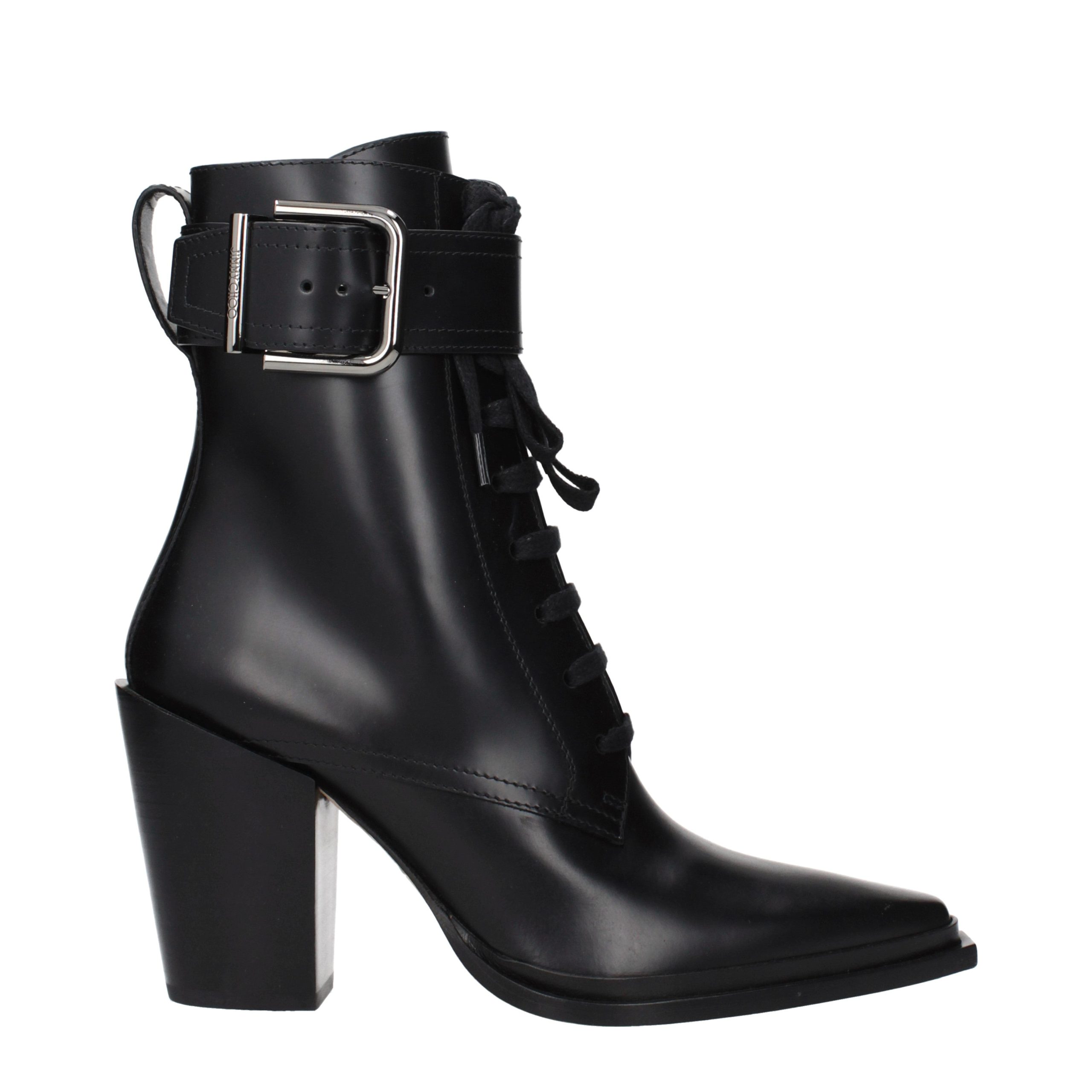 Jimmy Choo - Black Leather Ankle Boots