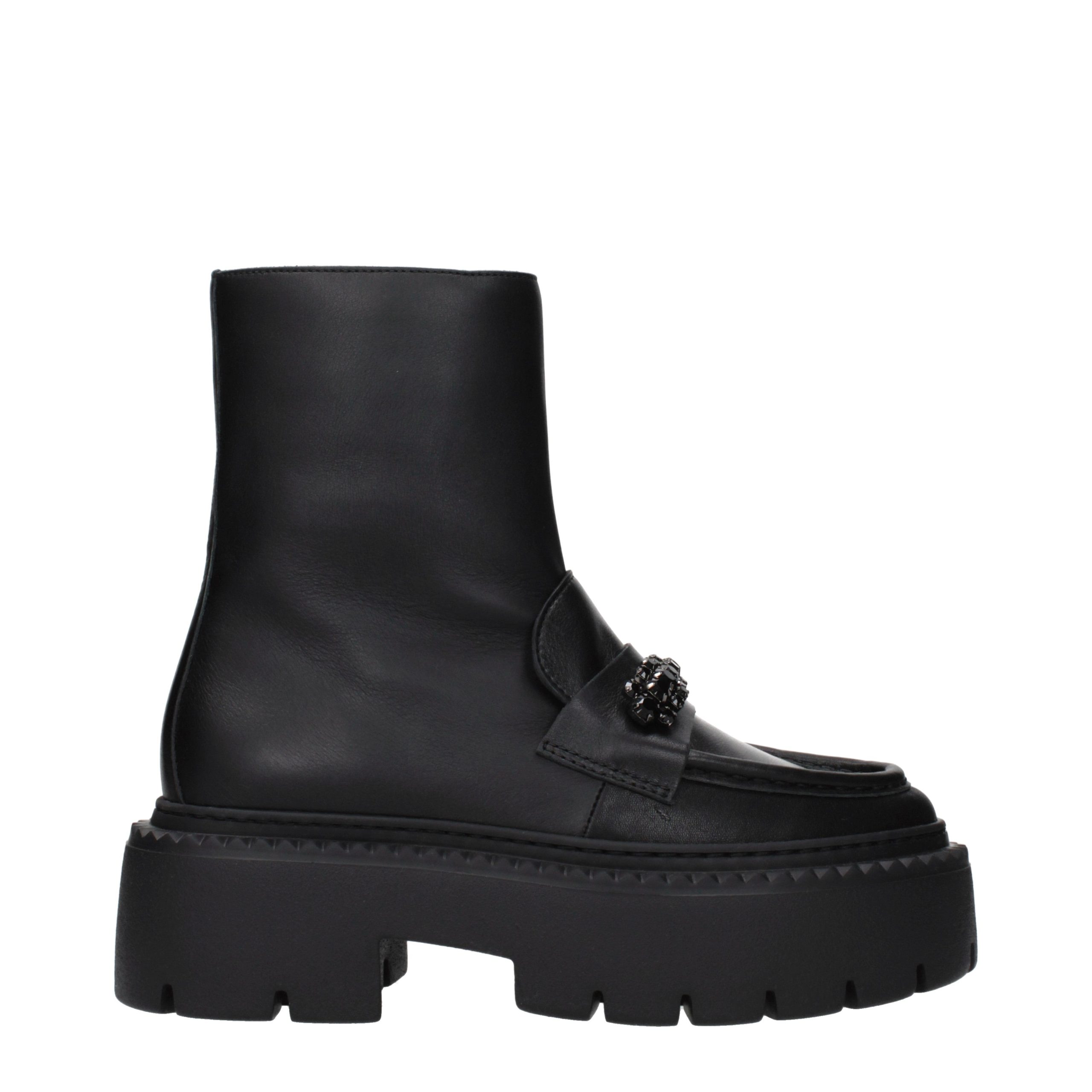 Jimmy Choo - Black Leather Ankle Boots