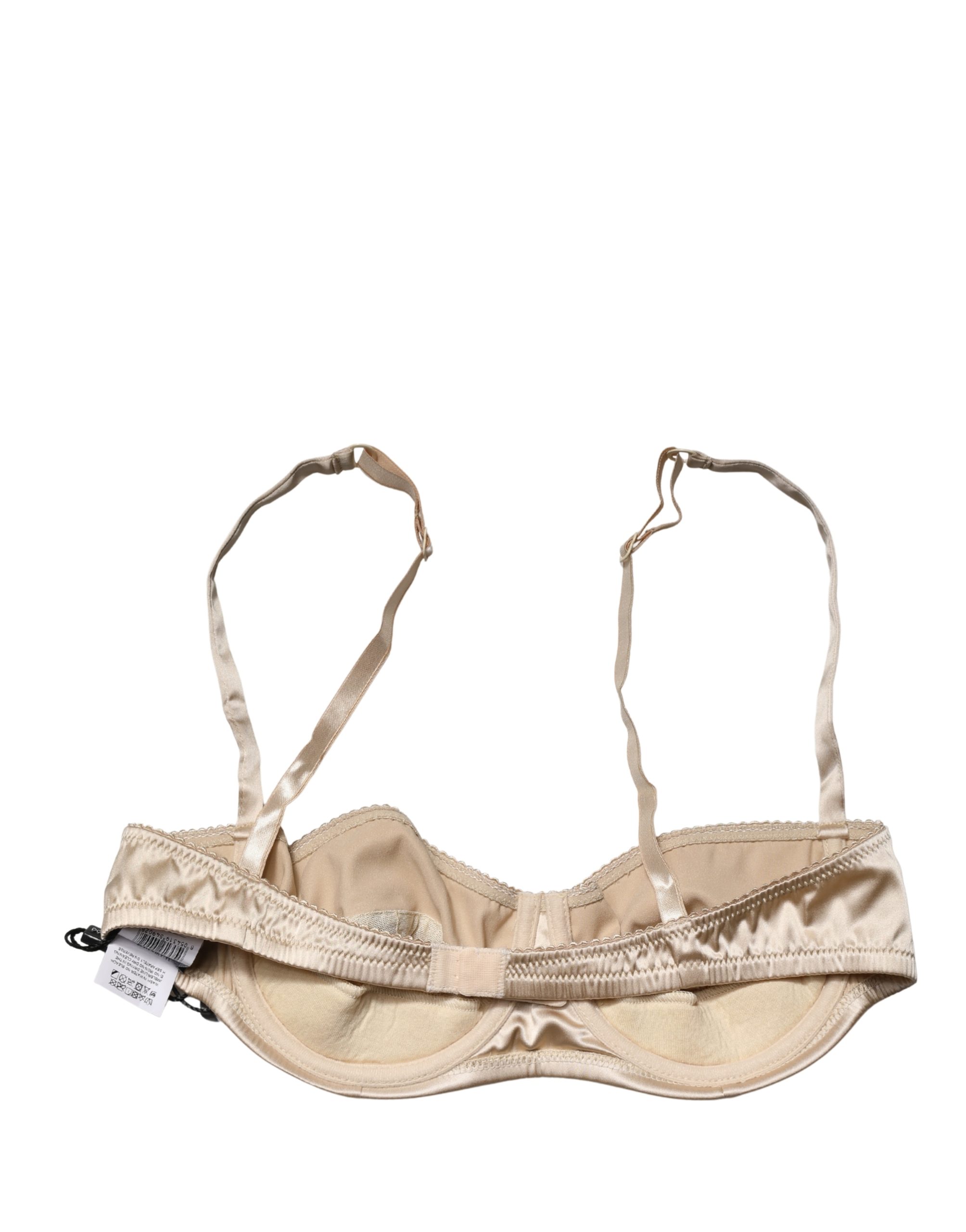 Dolce & Gabbana - Beige Semi-Pad Underwire Balconette Bra Underwear