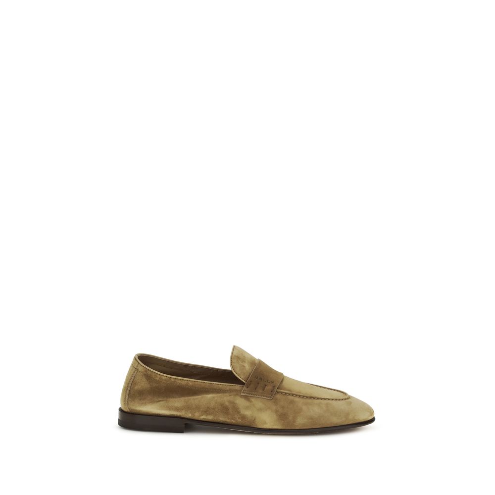 Bally - Beige Calf Leather Bos Taurus Slip-On Loafers