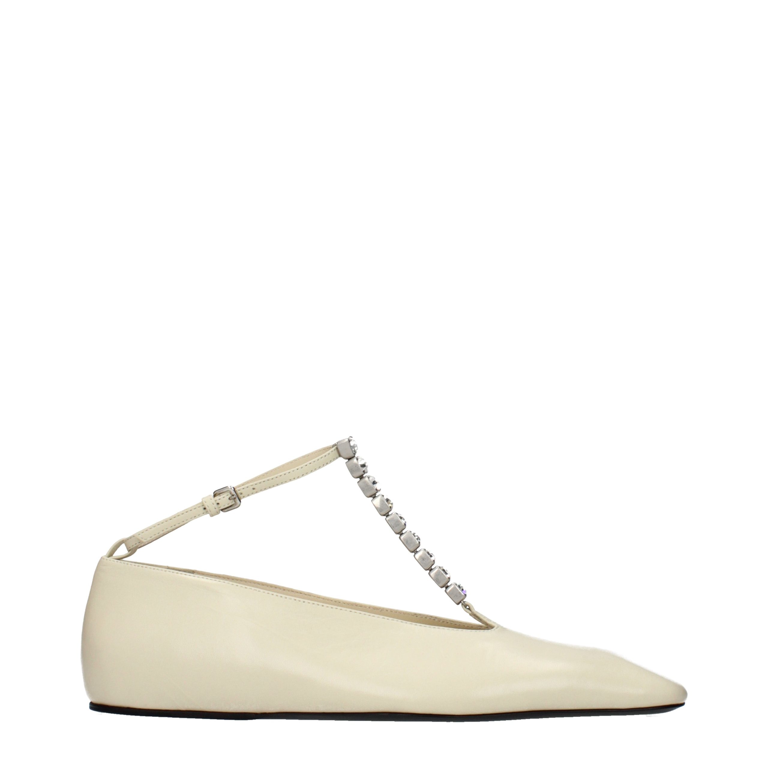 Jil Sander - Beige Leather Ballet Flats